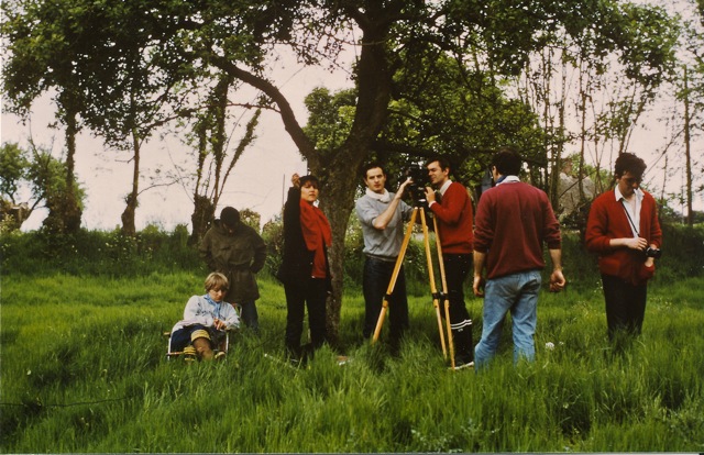 Tournage de "Socquette" en Super 8 - Thierry Bourcy à la caméra Beaulieu 5008 S - 1983